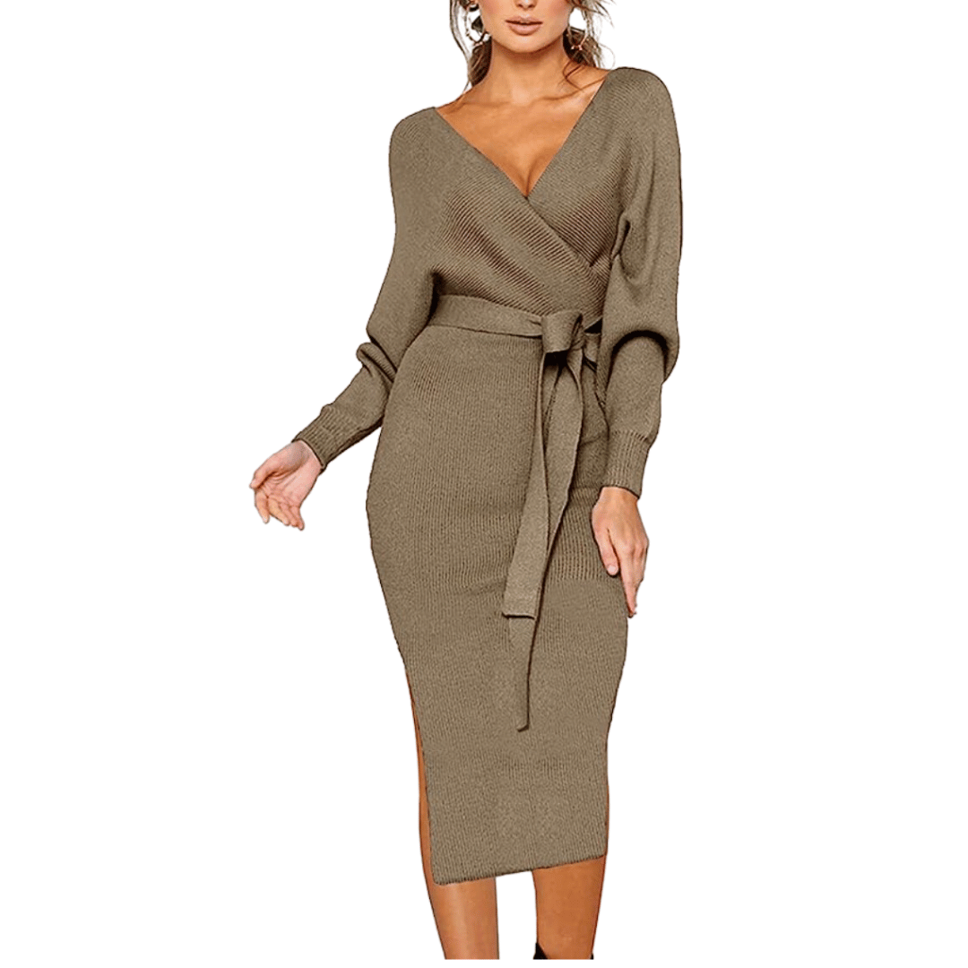 Hide belly top in bodycon dress
